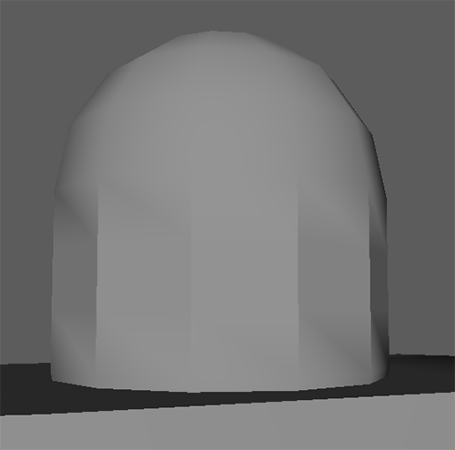 hard edged head