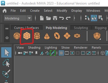 create cube button