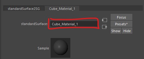 material name
