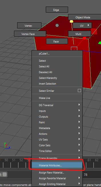 material attributes button