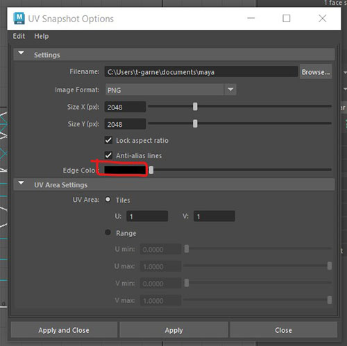 save snapshot button